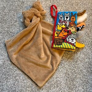 Jellycat Brown Plush Lovey and book